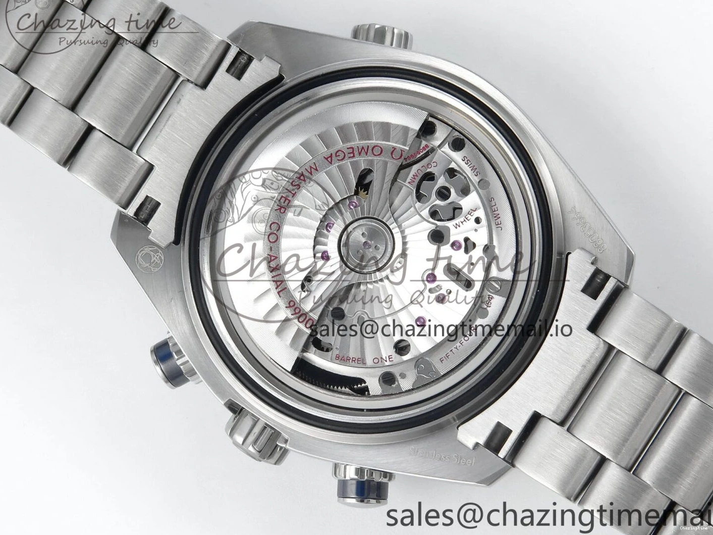 0319 Planet Ocean Master Chronometer 600M 45.5mm SS SCF 1:1 Best Edition Blue Bezel Blue Dial on SS Bracelet A9900 Super Clone Lightweight 7676